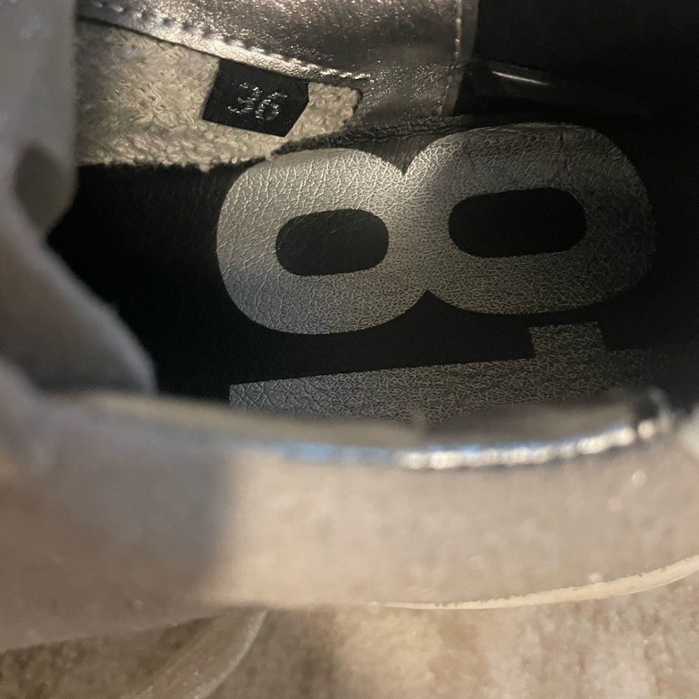 Silver and Black Sneakers
